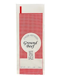 1lb Ground Beef Bag Printed "Not for Sale" MAIN
