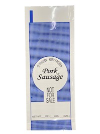 1lb Pork Sausage Bag Printed "Not for Sale" MAIN