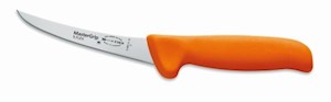 F Dick MasterGrip Semi-Flexible 5 Inch Curved Boning Knife Orange Handle THUMBNAIL