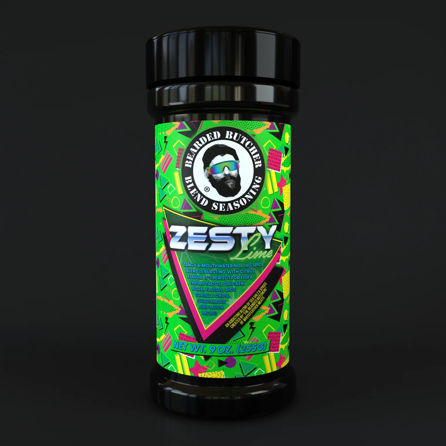 Bearded Butcher Blend Seasoning Zesty Lime 9 Ounce Shaker THUMBNAIL