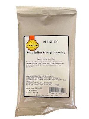 AC Leggs Zesty Italian Sausage Seasoning LARGE