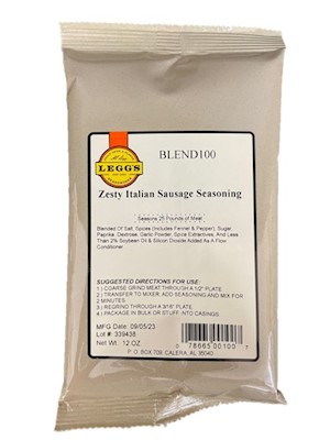 AC Leggs Old Plantation Zesty Italian Sausage Seasoning LARGE
