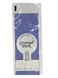 Ground Pork Not For Sale 1 Lb Bag Case of 1000 MAIN