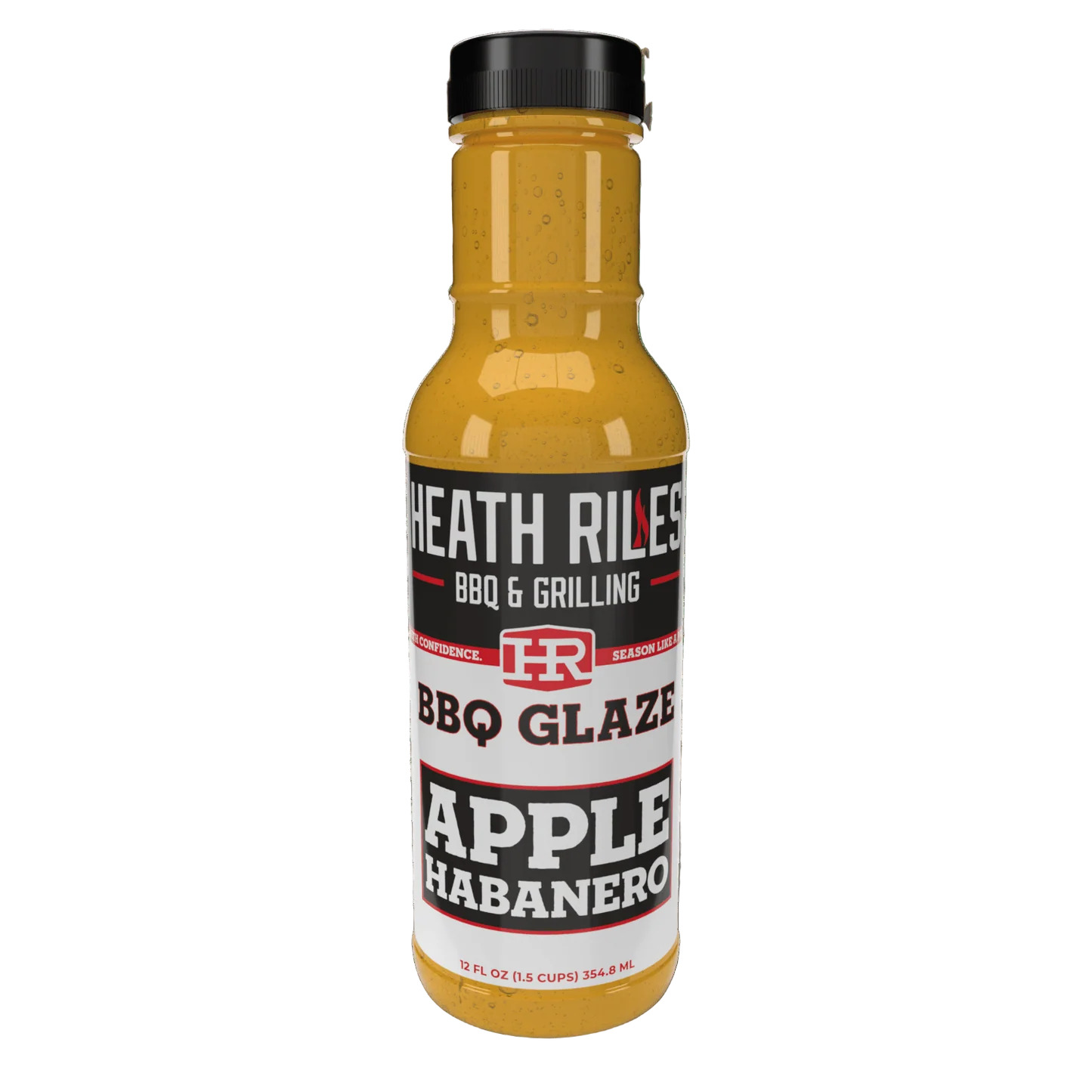 Heath Riles Apple Habanero BBQ Glaze 12 oz Bottle LARGE