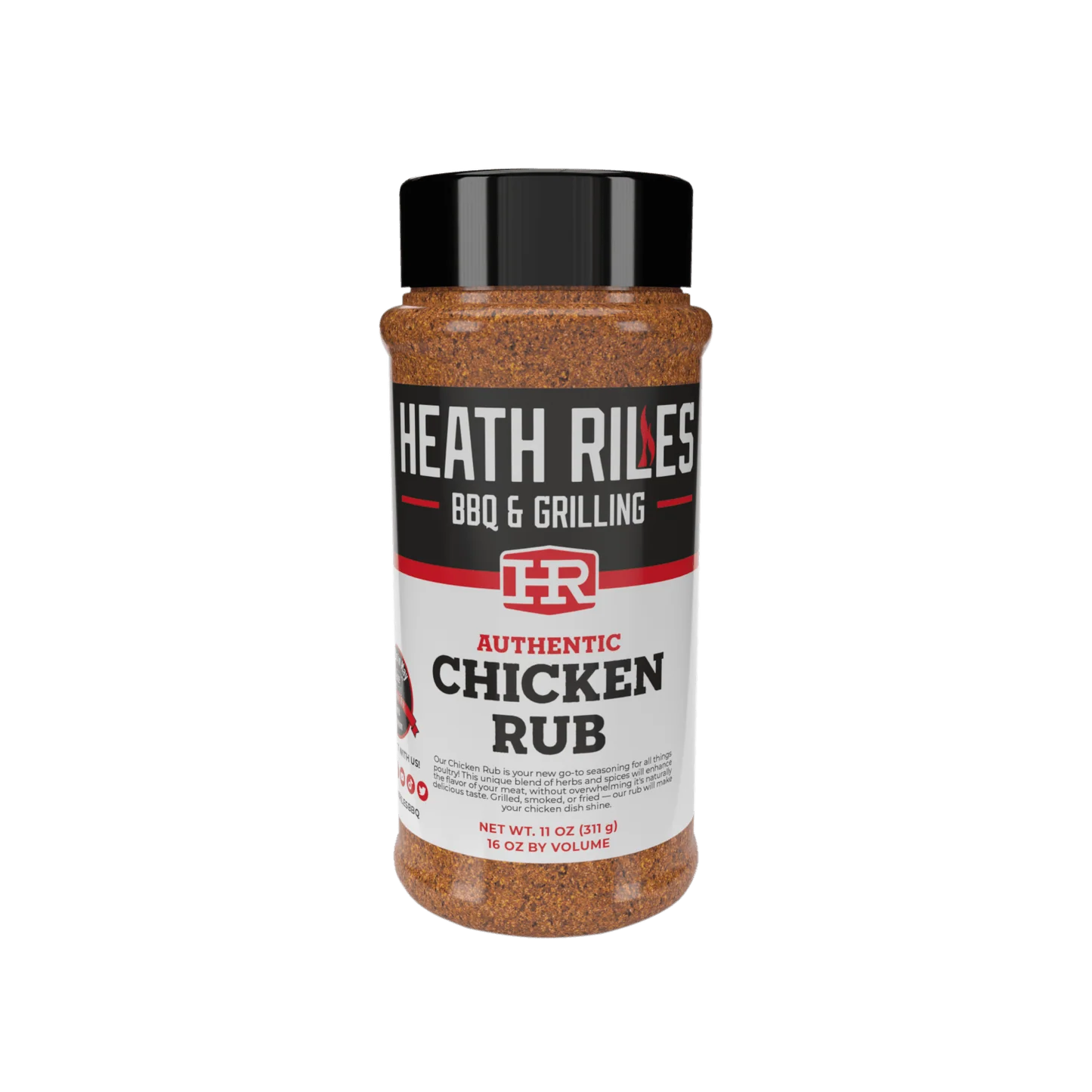 Heath Riles Chicken Rub 11oz Shaker MAIN