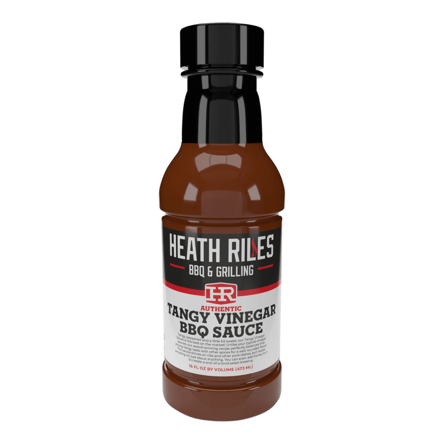 Heath Riles Tangy Vinegar BBQ Sauce 16oz Bottle MAIN