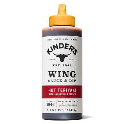 Kinder's Hot Teriyaki Wing Sauce & Dip 15.5 OZ MAIN