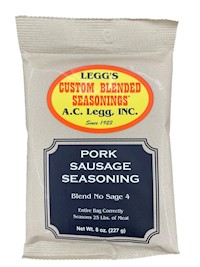 AC Leggs No Sage Pork Sausage Seasoning Blend NS4 Case of 24 MAIN
