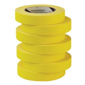 Yellow Freezer Tape 3/4" x 180' Case of 48 Rolls LARGE