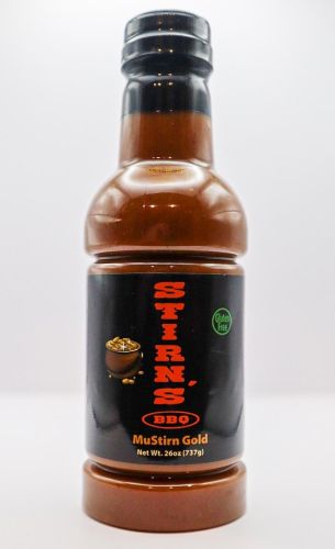 Stirn's Mustirn Gold BBQ Sauce 26 OZ Bottle SWATCH