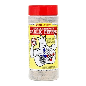 Obie-Cue Double Strength Garlic Pepper 15.3 OZ Shaker LARGE