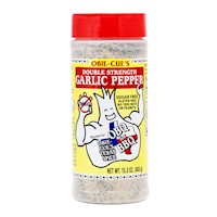 Obie-Cue Double Strength Garlic Pepper 15.3 OZ Shaker MAIN